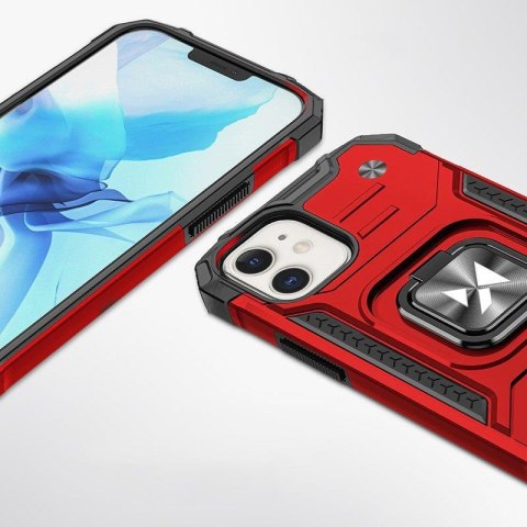 Etui pancerny pokrowiec do iPhone 14 uchwyt magnetyczny Ring Armor czerwony Etui pancerny pokrowiec do iPhone 14 uchwyt magnetyczny Ring Armor czerwony