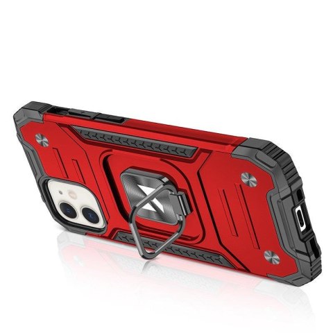 Etui pancerny pokrowiec do iPhone 14 uchwyt magnetyczny Ring Armor czerwony Etui pancerny pokrowiec do iPhone 14 uchwyt magnetyczny Ring Armor czerwony