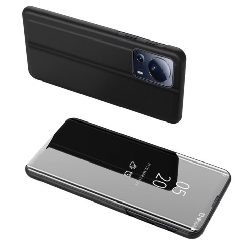 Błyszczące etui z klapką do Xiaomi 13 Lite Clear View Case czarny Błyszczące etui z klapką do Xiaomi 13 Lite Clear View Case czarny