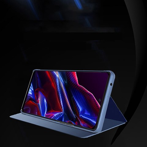 Błyszczące etui z klapką do Xiaomi 13 Lite Clear View Case czarny Błyszczące etui z klapką do Xiaomi 13 Lite Clear View Case czarny
