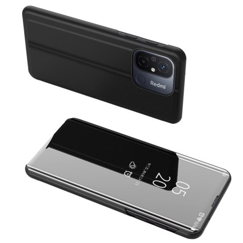 Błyszczące etui z klapką do Xiaomi Redmi 11A / Poco C55 / Redmi 12C Clear View Case czarny Błyszczące etui z klapką do Xiaomi Redmi 11A / Poco C55 / Redmi 12C Clear View Case czarny