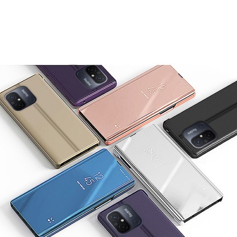 Błyszczące etui z klapką do Xiaomi Redmi 11A / Poco C55 / Redmi 12C Clear View Case czarny Błyszczące etui z klapką do Xiaomi Redmi 11A / Poco C55 / Redmi 12C Clear View Case czarny