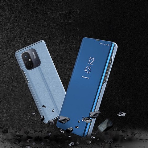 Błyszczące etui z klapką do Xiaomi Redmi 11A / Poco C55 / Redmi 12C Clear View Case czarny Błyszczące etui z klapką do Xiaomi Redmi 11A / Poco C55 / Redmi 12C Clear View Case czarny