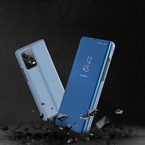 Błyszczące etui z klapką do Xiaomi Redmi Note 12 Pro+ Clear View Case różowy Błyszczące etui z klapką do Xiaomi Redmi Note 12 Pro+ Clear View Case różowy