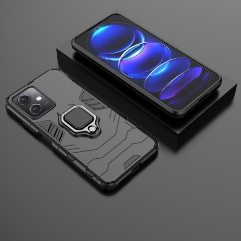 Etui pancerny pokrowiec do Xiaomi Redmi Note 12 5G / Poco X5 5G uchwyt magnetyczny Ring Armor czarny Etui pancerny pokrowiec do Xiaomi Redmi Note 12 5G / Poco X5 5G uchwyt magnetyczny Ring Armor czarny