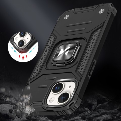 Pancerne etui z uchwytem na palec do iPhone 15 Ring Armor czerwony Pancerne etui z uchwytem na palec do iPhone 15 Ring Armor czerwony