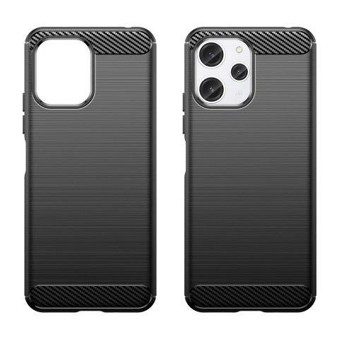 Elastyczne etui pokrowiec wzór karbon do Xiaomi Redmi 12 Carbon Case czarne Elastyczne etui pokrowiec wzór karbon do Xiaomi Redmi 12 Carbon Case czarne
