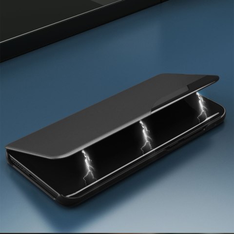 Etui pokrowiec do Samsung S24 z klapką i podstawką Eco Leather View Case czarne Etui pokrowiec do Samsung S24 z klapką i podstawką Eco Leather View Case czarne