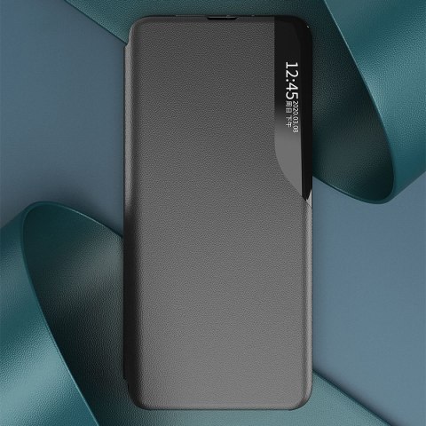 Etui pokrowiec do Samsung S24 z klapką i podstawką Eco Leather View Case czarne Etui pokrowiec do Samsung S24 z klapką i podstawką Eco Leather View Case czarne