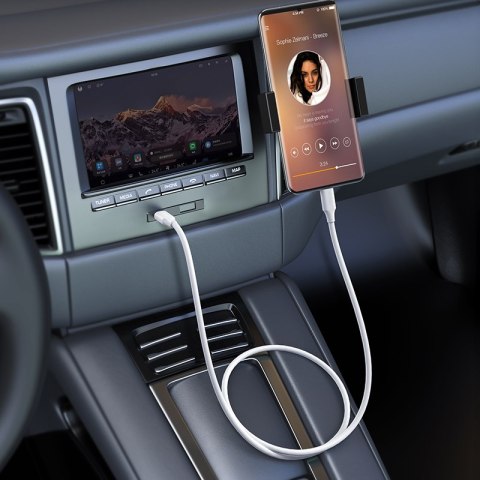 Kabel przewód USB-C PD QC 100W 5A 480Mb/s 1m biały Kabel przewód USB-C PD QC 100W 5A 480Mb/s 1m biały