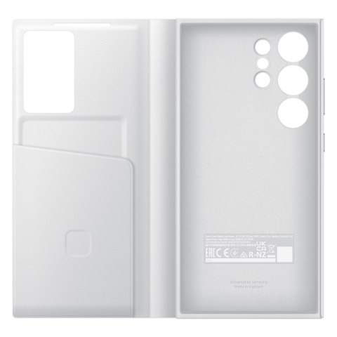 Oryginalne etui pokrowiec do Samsung Galaxy S24 Ultra kieszeń na kartę Smart View Wallet białe Oryginalne etui pokrowiec do Samsung Galaxy S24 Ultra kieszeń na kartę Smart View Wallet białe