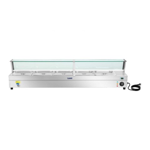 Bemar podgrzewacz wodny z kranem i szklaną osłoną 2200W 30L + 5x pojemnik GN1/2 Bemar podgrzewacz wodny z kranem i szklaną osłoną 2200W 30L + 5x pojemnik GN1/2