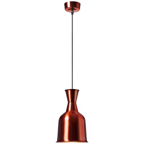 Lampa grzewcza do potraw na podczerwień IR wisząca mosiądz śr. 19 cm 250 W Lampa grzewcza do potraw na podczerwień IR wisząca mosiądz śr. 19 cm 250 W