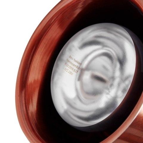 Lampa grzewcza do potraw na podczerwień IR wisząca mosiądz śr. 19 cm 250 W Lampa grzewcza do potraw na podczerwień IR wisząca mosiądz śr. 19 cm 250 W
