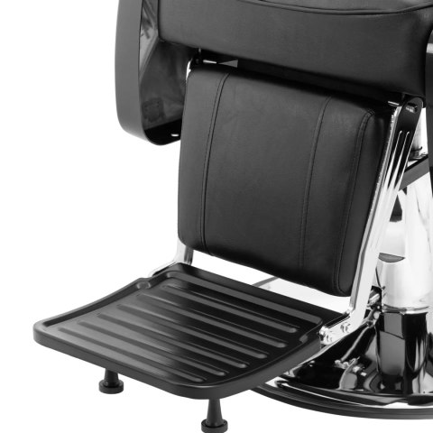 Fotel fryzjerski barberski z podnóżkiem EAVES - czarny Fotel fryzjerski barberski z podnóżkiem EAVES - czarny
