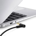 Kątowy kabel przewód audio AUX mini jack 3.5mm 1m czarny