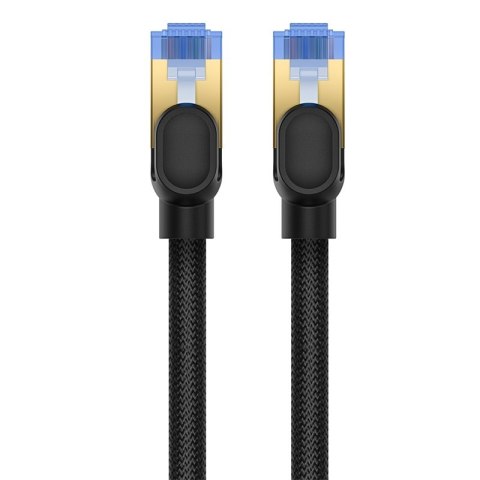 Szybki kabel sieciowy LAN RJ45 cat.7 10Gbps plecionka 15m czarny Szybki kabel sieciowy LAN RJ45 cat.7 10Gbps plecionka 15m czarny