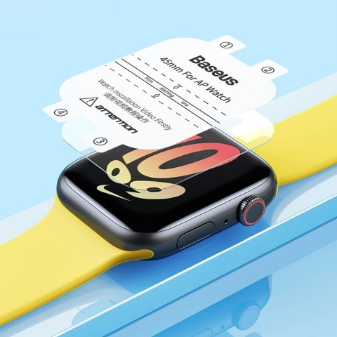 2x Folia ochronna NanoCrystal do Apple Watch 7/8/9 45mm + zestaw montażowy przezroczysta 2x Folia ochronna NanoCrystal do Apple Watch 7/8/9 45mm + zestaw montażowy przezroczysta