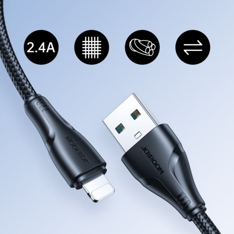 Kabel przewód do iPhone USB - Lightning 2.4A 0.25m czarny Kabel przewód do iPhone USB - Lightning 2.4A 0.25m czarny