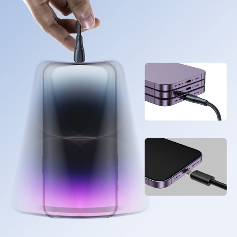 Kabel przewód do iPhone USB - Lightning 2.4A 0.25m czarny Kabel przewód do iPhone USB - Lightning 2.4A 0.25m czarny