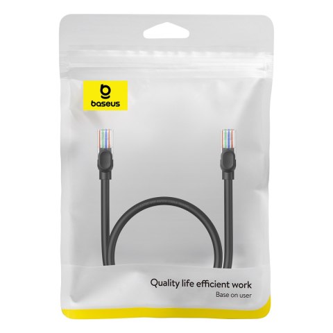 Kabel przewód sieciowy Ethernet Cat 5 RJ-45 1000Mb/s skrętka 0.5m czarny Kabel przewód sieciowy Ethernet Cat 5 RJ-45 1000Mb/s skrętka 0.5m czarny