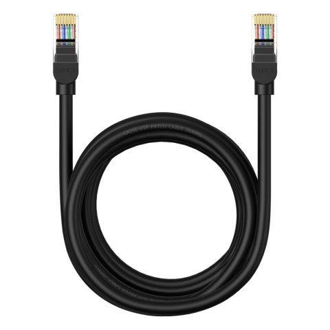 Kabel przewód sieciowy Ethernet Cat 5 RJ-45 1000Mb/s skrętka 3m czarny Kabel przewód sieciowy Ethernet Cat 5 RJ-45 1000Mb/s skrętka 3m czarny