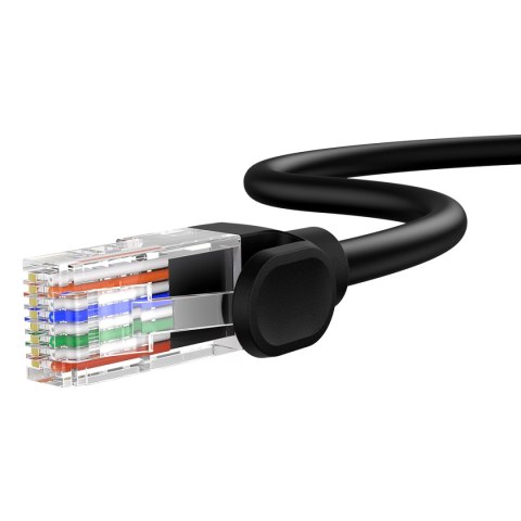 Kabel przewód sieciowy Ethernet Cat 5 RJ-45 1000Mb/s skrętka 3m czarny Kabel przewód sieciowy Ethernet Cat 5 RJ-45 1000Mb/s skrętka 3m czarny