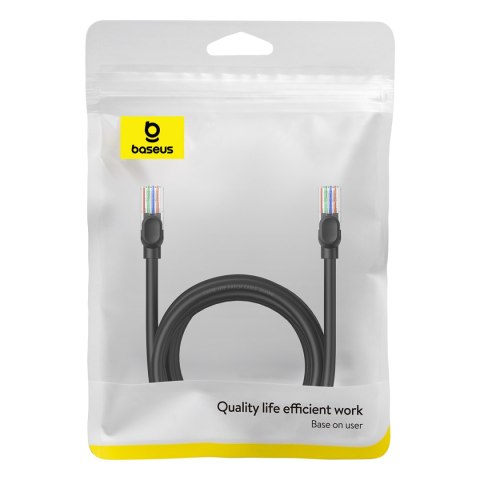 Kabel przewód sieciowy Ethernet Cat 5 RJ-45 1000Mb/s skrętka 3m czarny Kabel przewód sieciowy Ethernet Cat 5 RJ-45 1000Mb/s skrętka 3m czarny