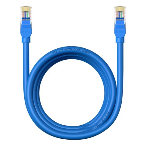 Kabel przewód sieciowy Ethernet Cat 6 RJ-45 1000Mb/s skrętka 3m niebieski Kabel przewód sieciowy Ethernet Cat 6 RJ-45 1000Mb/s skrętka 3m niebieski