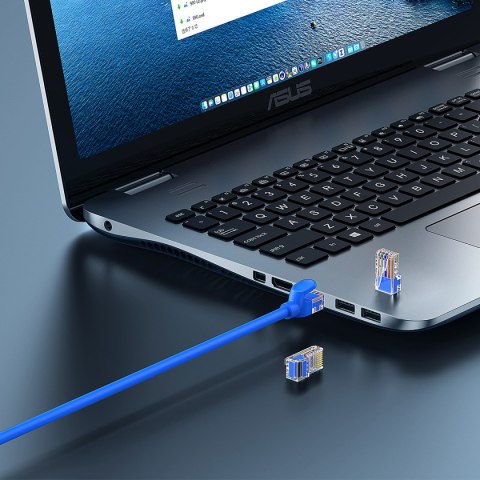 Kabel przewód sieciowy Ethernet Cat 6 RJ-45 1000Mb/s skrętka 3m niebieski Kabel przewód sieciowy Ethernet Cat 6 RJ-45 1000Mb/s skrętka 3m niebieski
