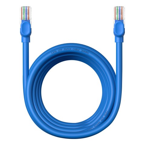 Kabel przewód sieciowy Ethernet Cat 6 RJ-45 1000Mb/s skrętka 5m niebieski Kabel przewód sieciowy Ethernet Cat 6 RJ-45 1000Mb/s skrętka 5m niebieski