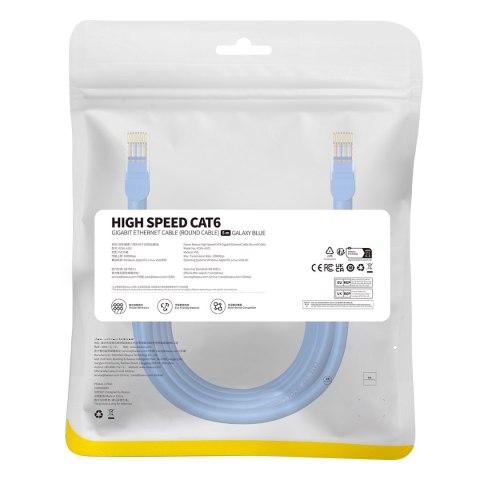 Kabel przewód sieciowy Ethernet Cat 6 RJ-45 1000Mb/s skrętka 5m niebieski Kabel przewód sieciowy Ethernet Cat 6 RJ-45 1000Mb/s skrętka 5m niebieski