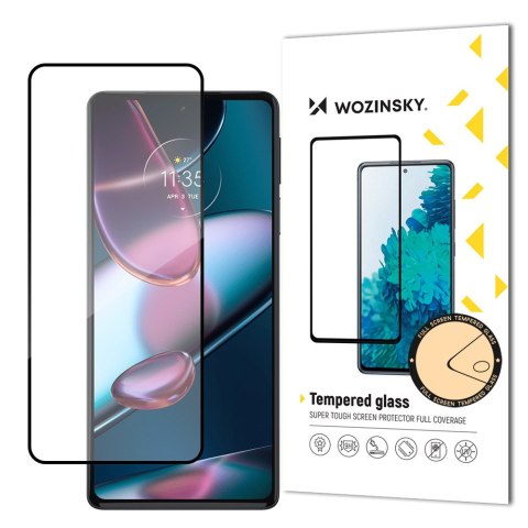 Super wytrzymałe szkło hartowane z ramką na cały ekran Motorola Edge 30 czarny Super wytrzymałe szkło hartowane z ramką na cały ekran Motorola Edge 30 czarny