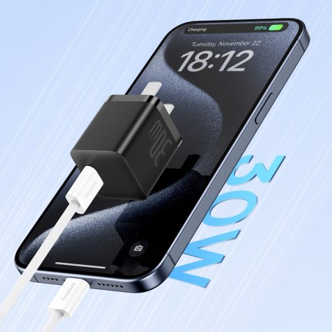 Kabel przewód USB-C 30W PD 480Mb/s Superior Series ll 2m biały Kabel przewód USB-C 30W PD 480Mb/s Superior Series ll 2m biały