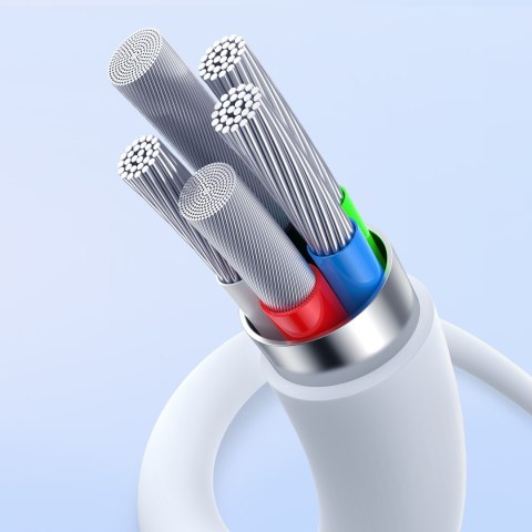Kabel przewód USB-C 30W PD 480Mb/s Superior Series ll 2m biały Kabel przewód USB-C 30W PD 480Mb/s Superior Series ll 2m biały