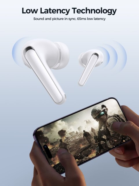 Słuchawki bezprzewodowe TWS Funpods Series JR-FB3 Bluetooth 5.3 białe Słuchawki bezprzewodowe TWS Funpods Series JR-FB3 Bluetooth 5.3 białe