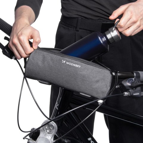 Torba rowerowa termiczna na bidon butelkę mocowana do ramy lub kierownicy 0.7L szara Torba rowerowa termiczna na bidon butelkę mocowana do ramy lub kierownicy 0.7L szara