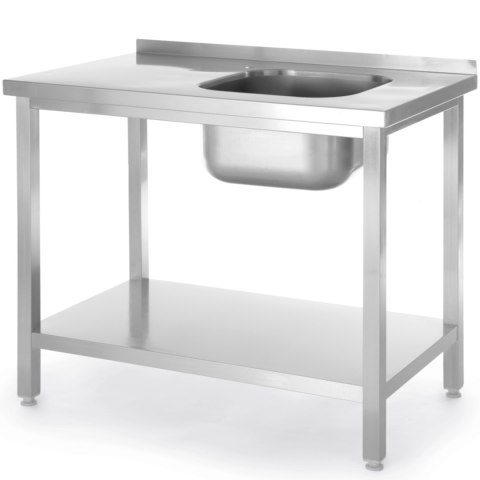 Basen zlew jednokomorowy z półką prawy Budget Line STAL 800 x 600 x 850 cm - Hendi 816998 Basen zlew jednokomorowy z półką prawy Budget Line STAL 800 x 600 x 850 cm - Hendi 816998