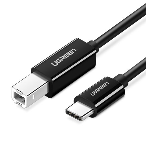 Kabel przewód do drukarki skaneru faxu USB-C - USB-B 1m czarny Kabel przewód do drukarki skaneru faxu USB-C - USB-B 1m czarny