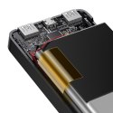 Powerbank 30000mAh 15W Bipow + kabel USB 4w1 microUSB / Lightning / 2x USB-C 1.2m czarny