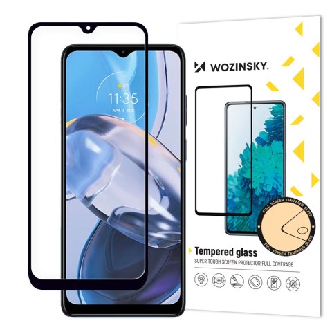 Szkło hartowane 9H na cały ekran Motorola Moto E22i / E22 z ramką Case Friendly czarny Szkło hartowane 9H na cały ekran Motorola Moto E22i / E22 z ramką Case Friendly czarny