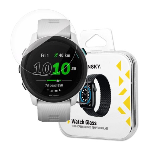 Szkło hartowane 9H z ramką na cały ekran Garmin Forerunner 745 Szkło hartowane 9H z ramką na cały ekran Garmin Forerunner 745