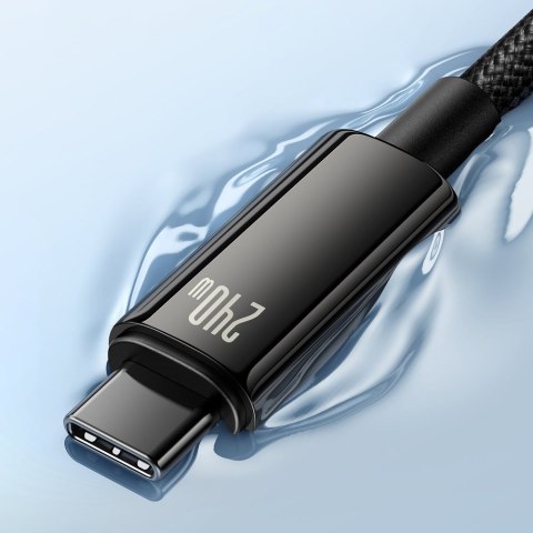 Kabel przewód USB-C w oplocie 480Mb/s 240W Tungsten Gold 3m czarny Kabel przewód USB-C w oplocie 480Mb/s 240W Tungsten Gold 3m czarny