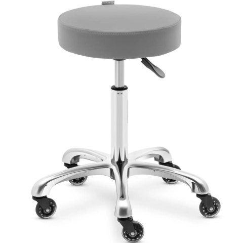 Taboret stołek hoker kosmetyczny na kółkach do 150 kg WORCESTER - ciemnoszary Taboret stołek hoker kosmetyczny na kółkach do 150 kg WORCESTER - ciemnoszary