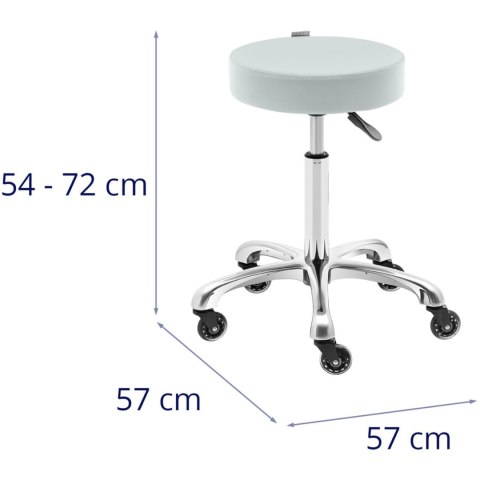 Taboret stołek kosmetyczny obrotowy na kółkach WORCESTER - pistacjowy Taboret stołek kosmetyczny obrotowy na kółkach WORCESTER - pistacjowy