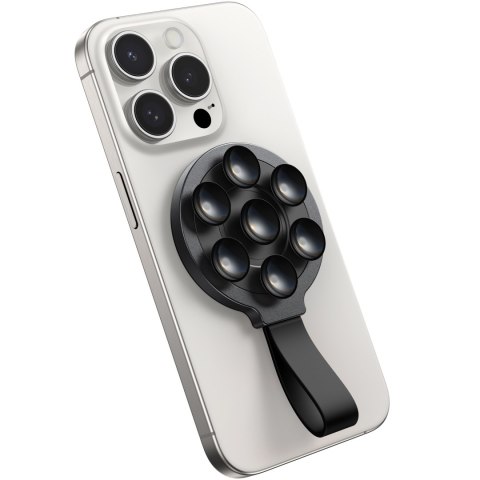 Genialny uchwyt na telefon magnetyczny z przyssawkami czarny Genialny uchwyt na telefon magnetyczny z przyssawkami czarny