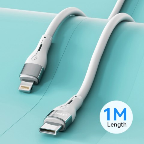 Kabel przewód do iPhone USB-C - Lightning PD 27W 1m biały Kabel przewód do iPhone USB-C - Lightning PD 27W 1m biały
