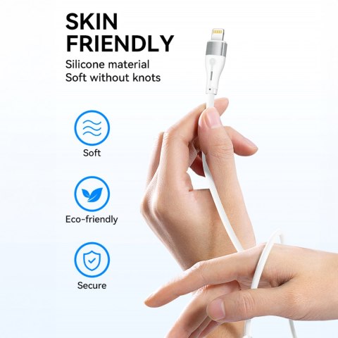 Kabel przewód do iPhone USB-C - Lightning PD 27W 1m biały Kabel przewód do iPhone USB-C - Lightning PD 27W 1m biały