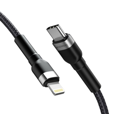 Kabel przewód do iPhone USB-C - Lightning PD 30W 1m czarny Kabel przewód do iPhone USB-C - Lightning PD 30W 1m czarny