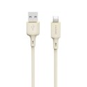 Kabel przewód do iPhone wzmacniany SR USB-A - Lightning 5A 1m beżowy